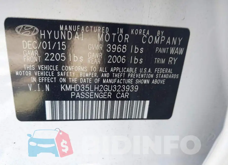 KMHD35LH2GU323939 Photo# 9
