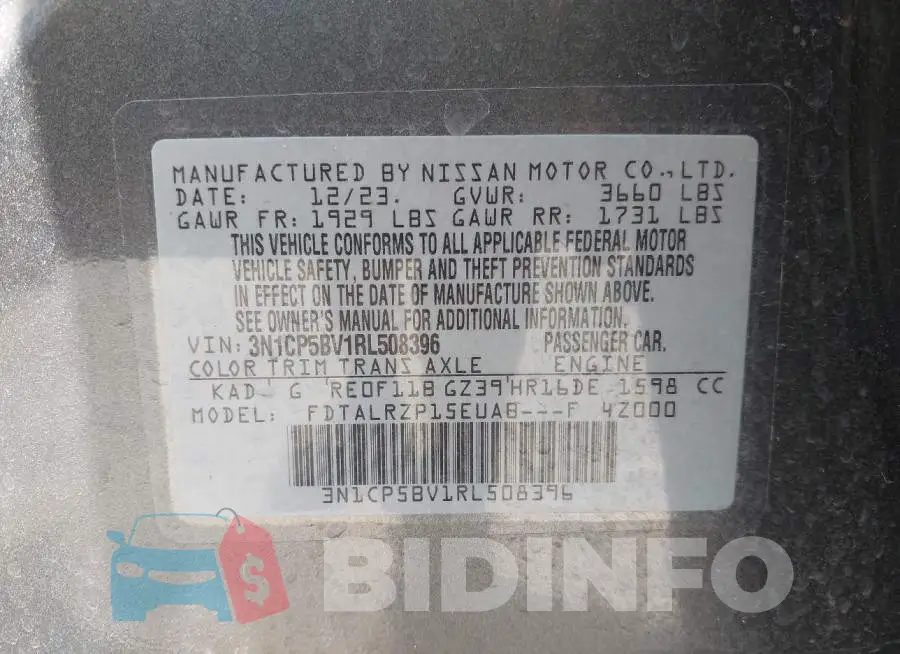 3N1CP5BV1RL508396 Photo# 9
