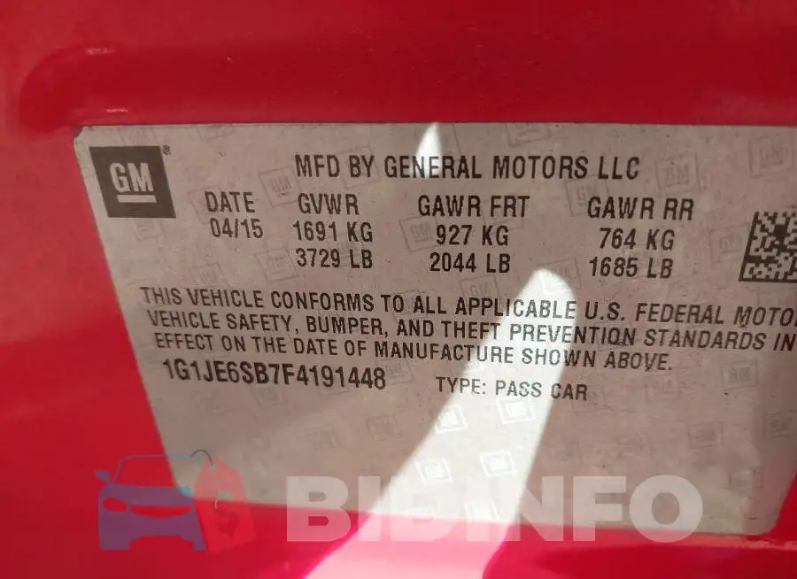 1G1JE6SB7F4191448 Photo# 9