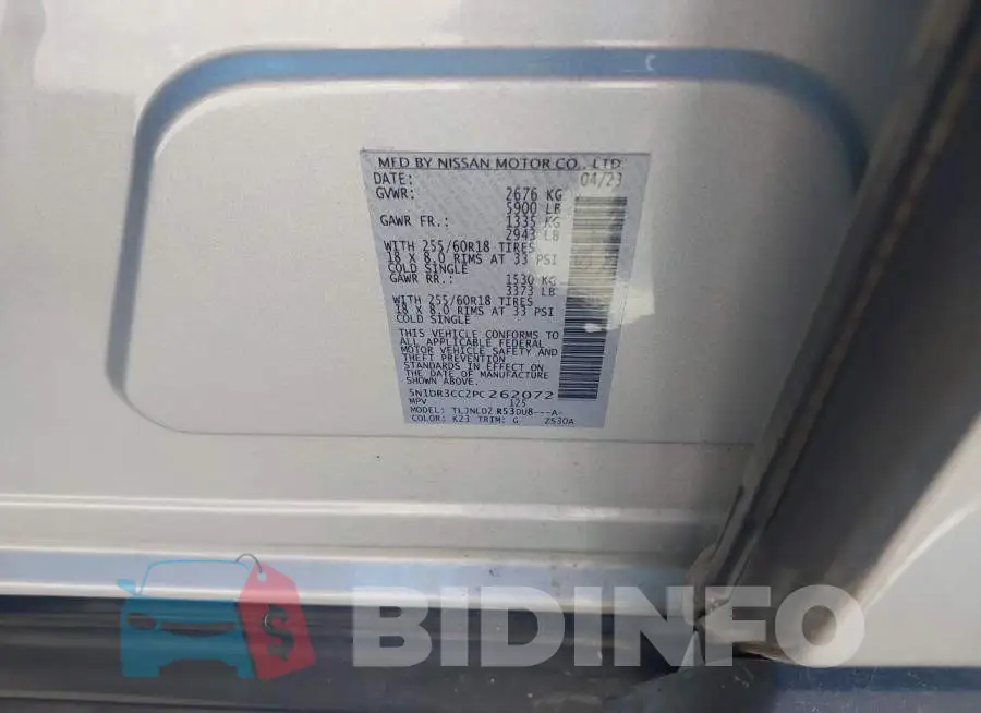 5N1DR3CC2PC262072 Photo# 9