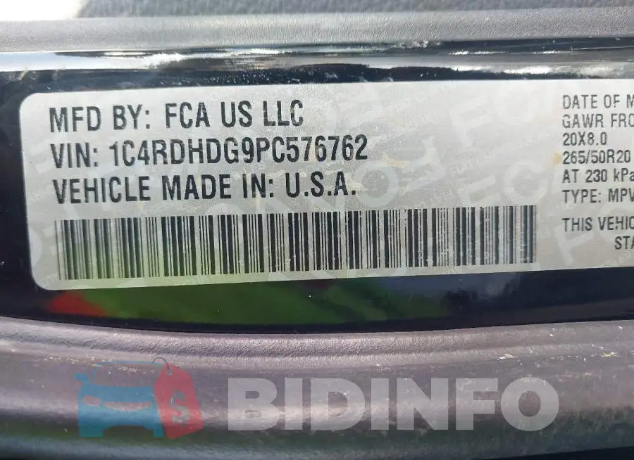 1C4RDHDG9PC576762 Photo# 9