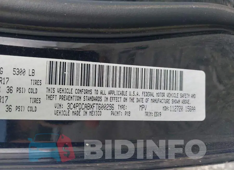 3C4PDCABXFT600296 Photo# 9