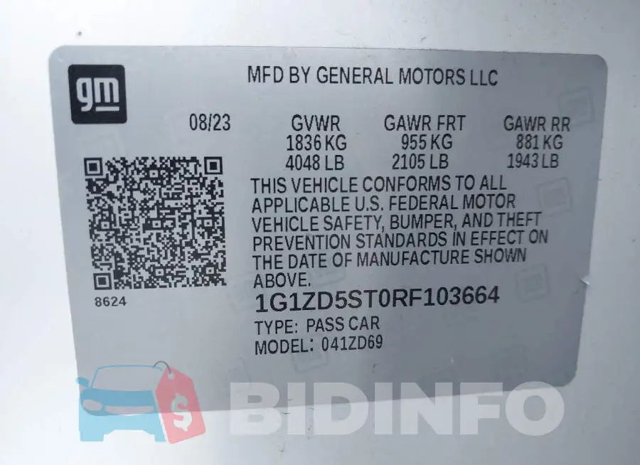1G1ZD5ST0RF103664 Photo# 9