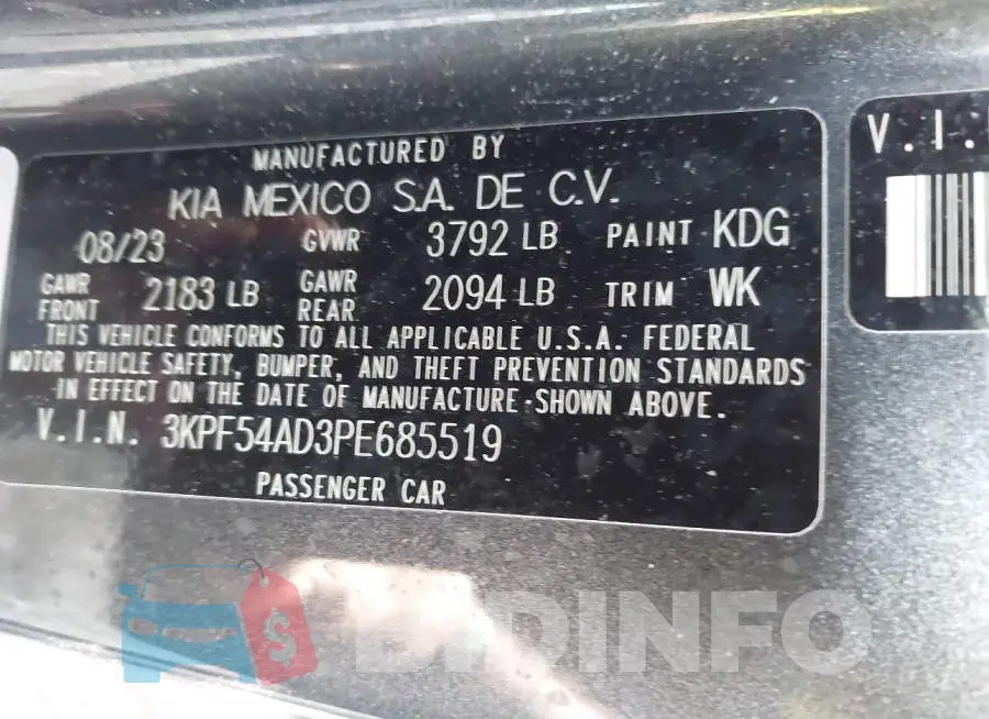 3KPF54AD3PE685519 Photo# 9