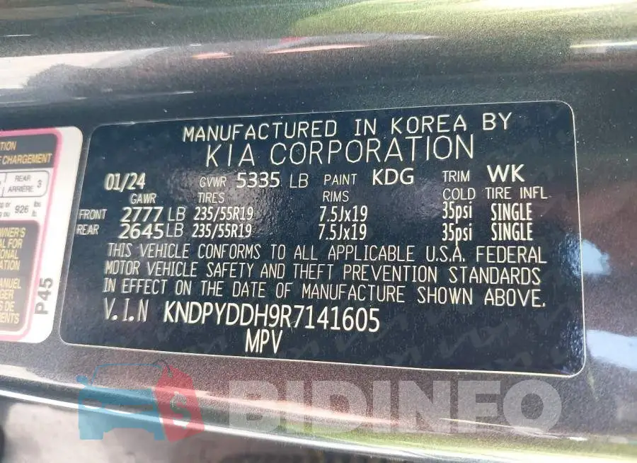 KNDPYDDH9R7141605 Photo# 9
