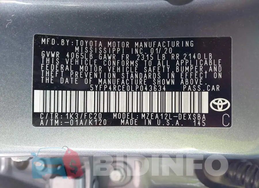 5YFP4RCE0LP043634 Photo# 9