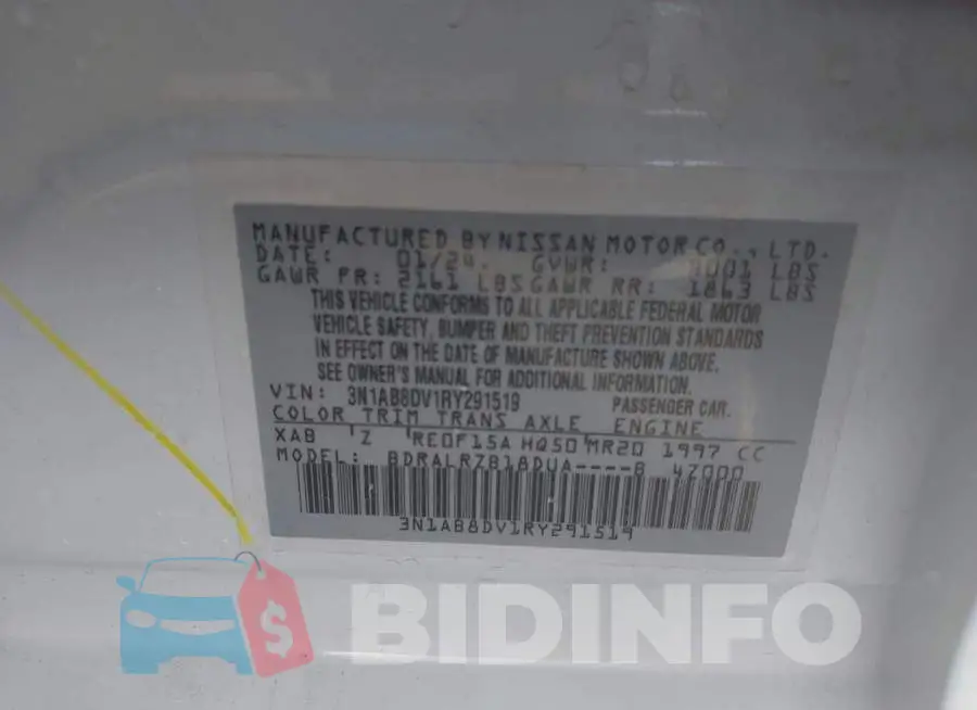 3N1AB8DV1RY291519 Photo# 8