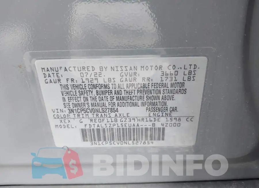 3N1CP5CV0NL527854 Photo# 9