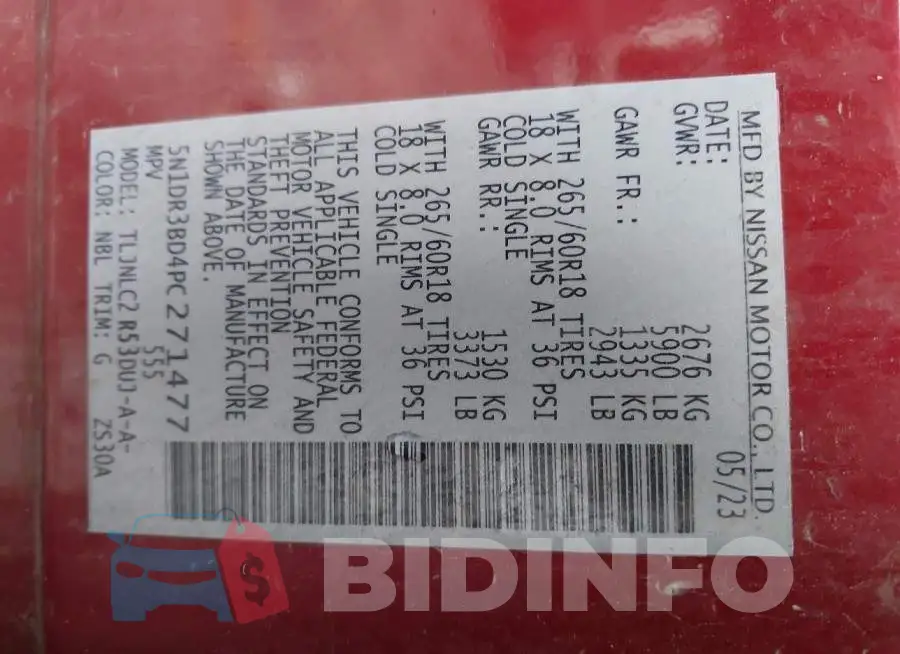 5N1DR3BD4PC271477 Photo# 9