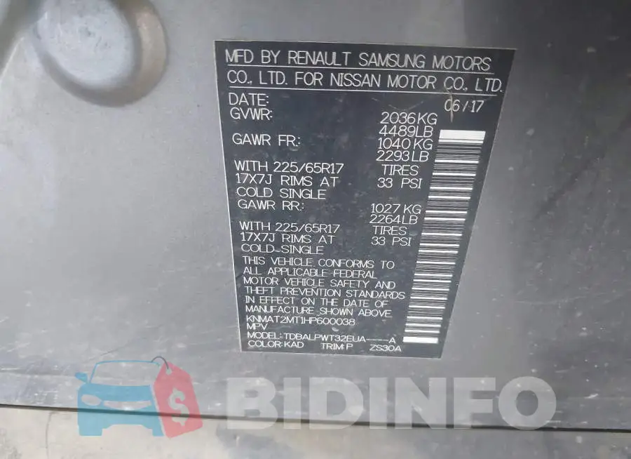 KNMAT2MT1HP600038 Photo# 9