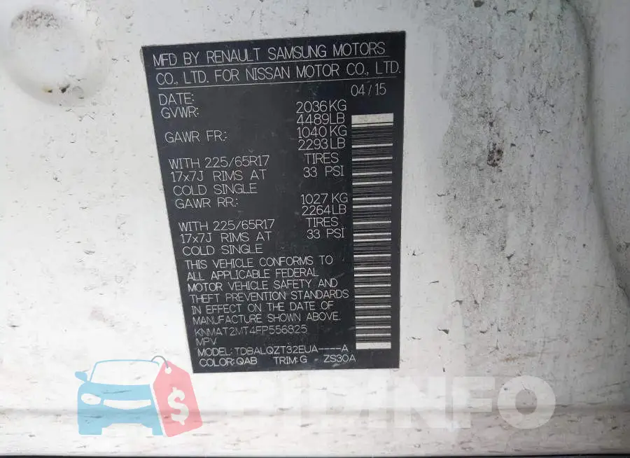 KNMAT2MT4FP556825 Photo# 9