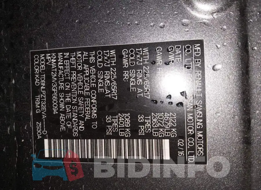 KNMAT2MV3GP660094 Photo# 9