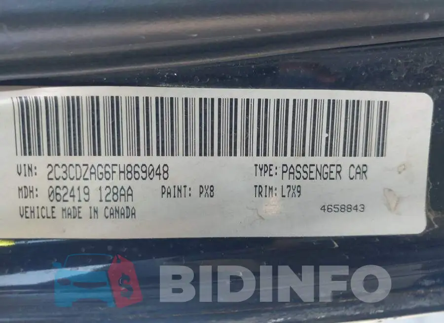 2C3CDZAG6FH869048 Photo# 9