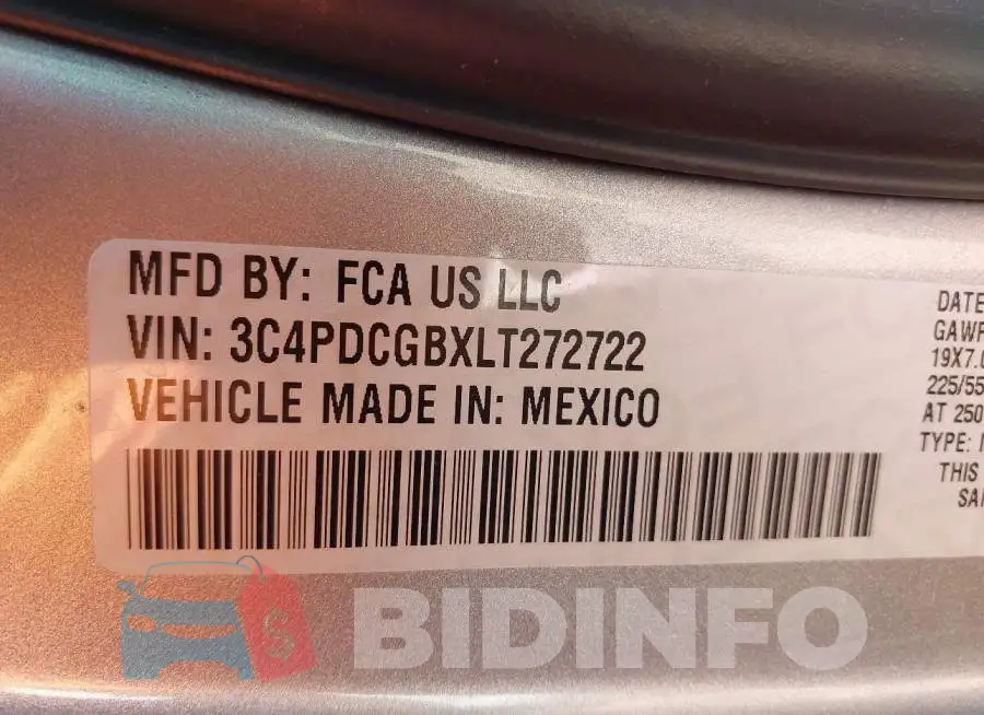 3C4PDCGBXLT272722 Photo# 9