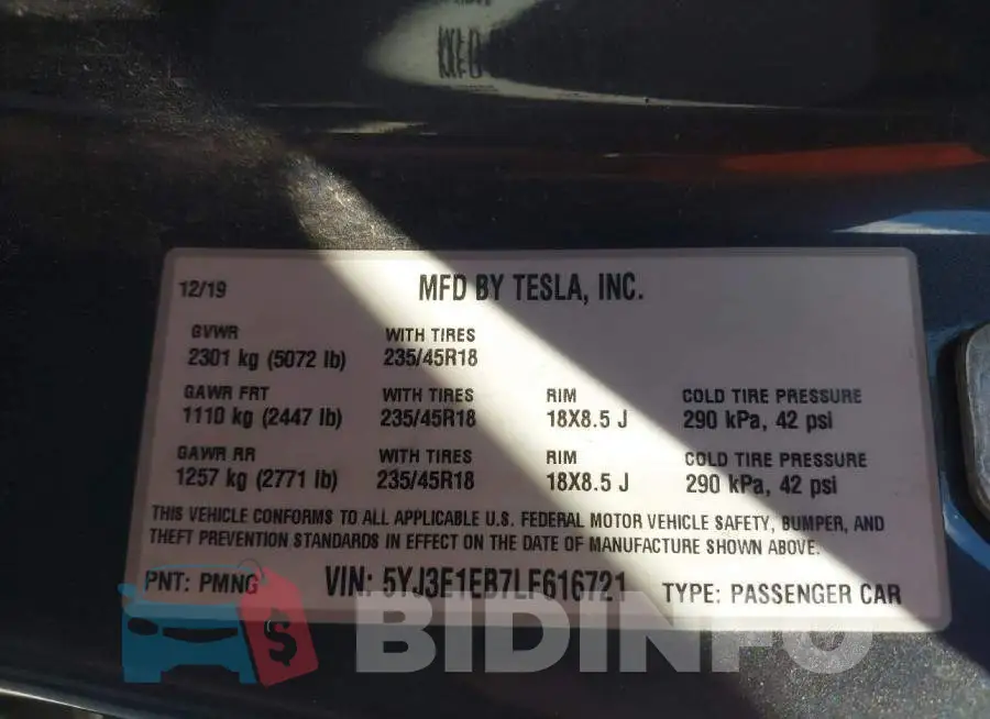 5YJ3E1EB7LF616721 Photo# 9