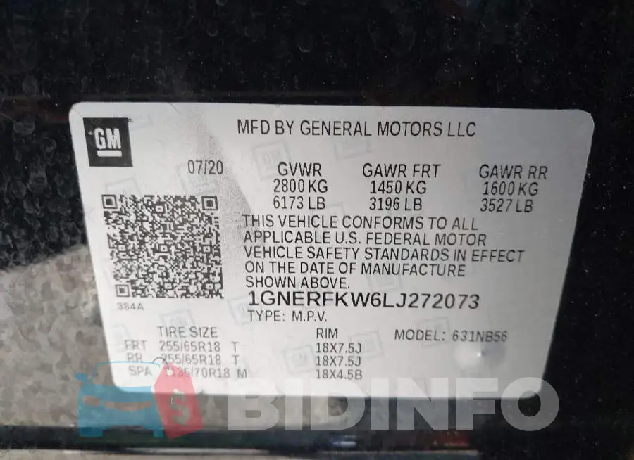 1GNERFKW6LJ272073 Photo# 9