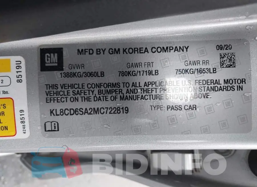 KL8CD6SA2MC722819 Photo# 9