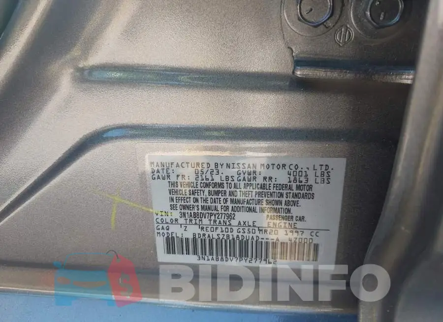 3N1AB8DV7PY277962 Photo# 9