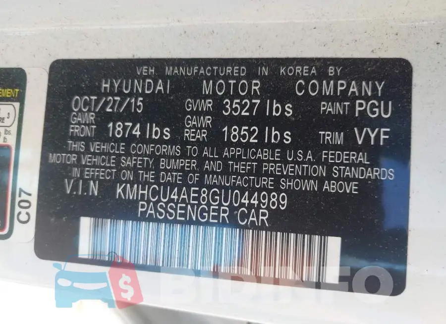 KMHCU4AE8GU044989 Photo# 9