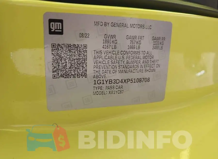 1G1YB3D4XP5108708 Photo# 9