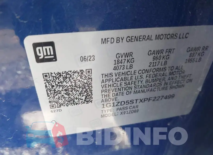 1G1ZD5STXPF227499 Photo# 9