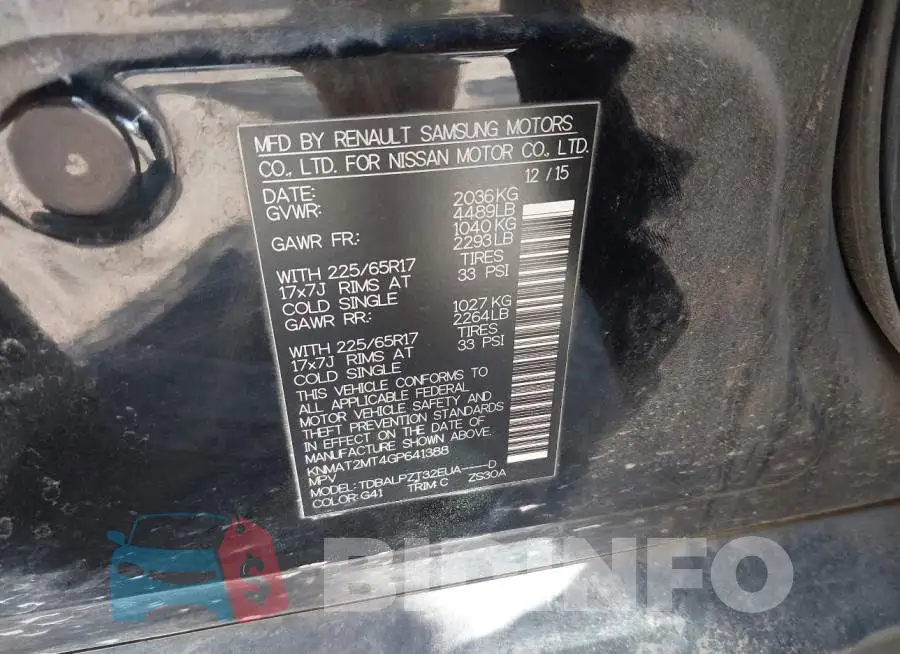 KNMAT2MT4GP641388 Photo# 9