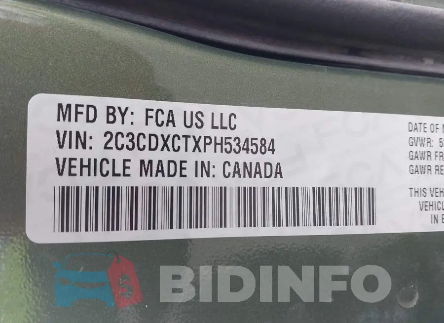 2C3CDXCTXPH534584 Photo# 9