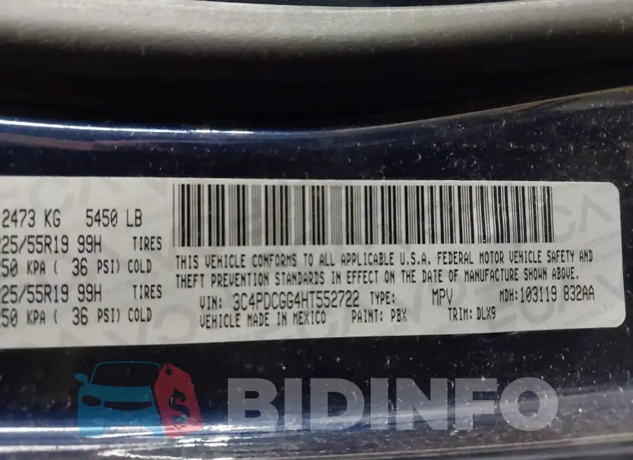3C4PDCGG4HT552722 Photo# 9