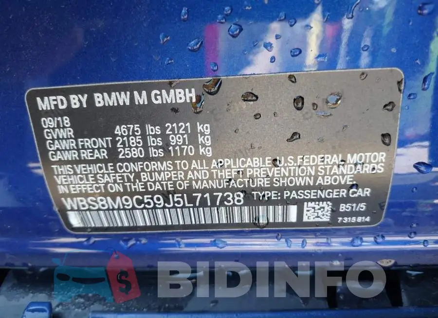 WBS8M9C59J5L71738 Photo# 9
