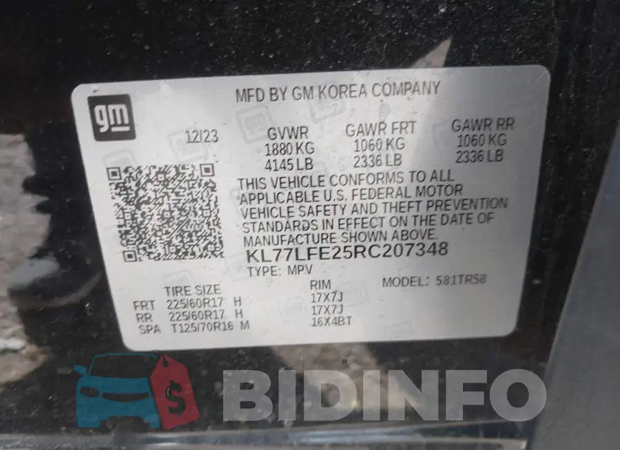 KL77LFE25RC207348 Photo# 9