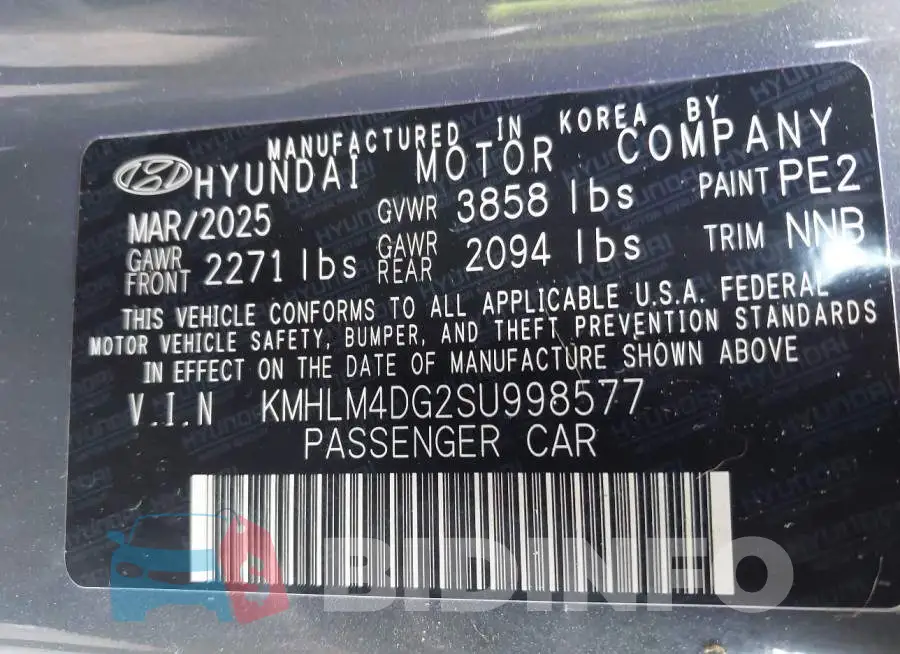KMHLM4DG2SU998577 Photo# 9