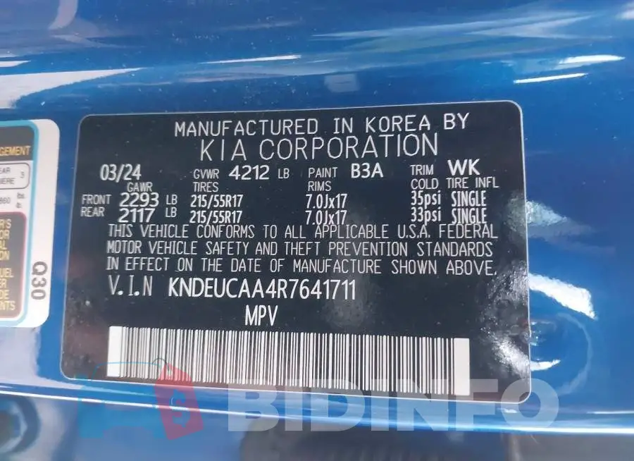 KNDEUCAA4R7641711 Photo# 9