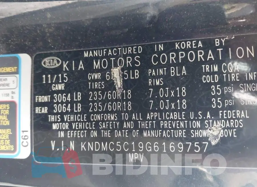 KNDMC5C19G6169757 Photo# 9
