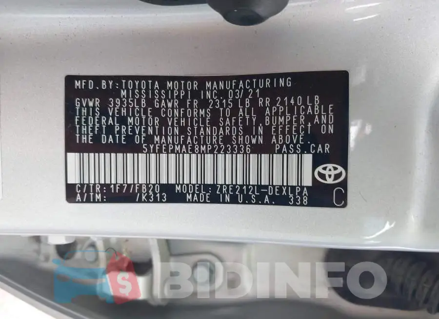 5YFEPMAE8MP223336 Photo# 9