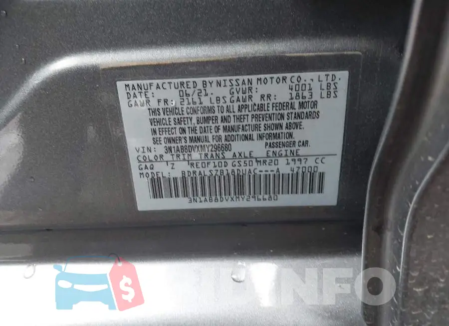3N1AB8DVXMY296680 Photo# 9