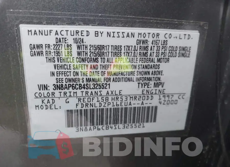 3N8AP6CB4SL325521 Photo# 9