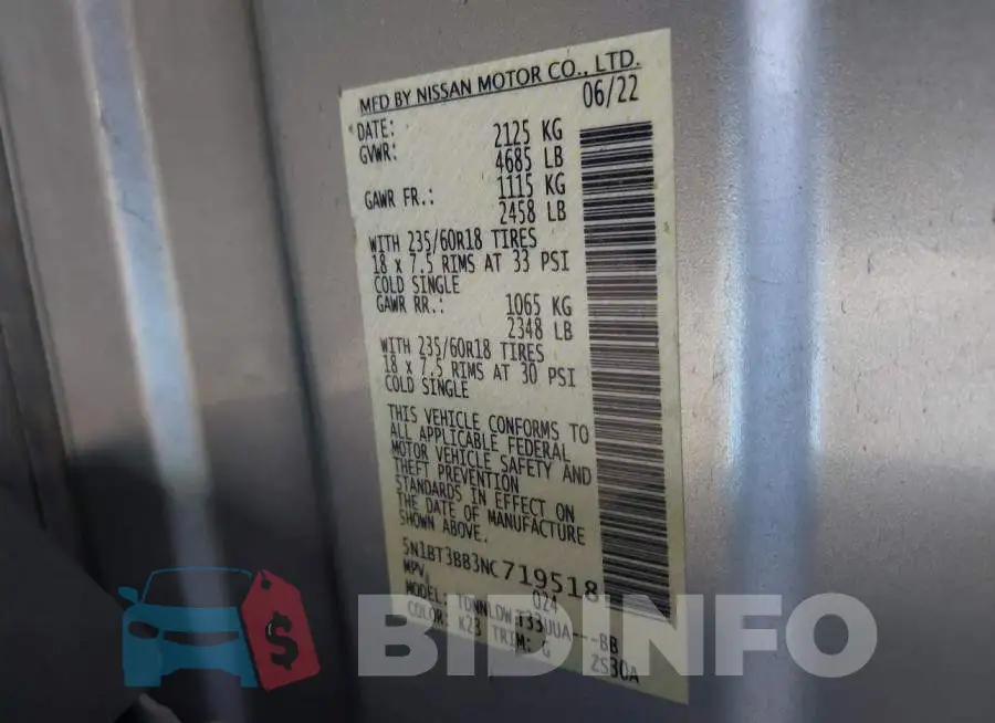 5N1BT3BB3NC719518 Photo# 9