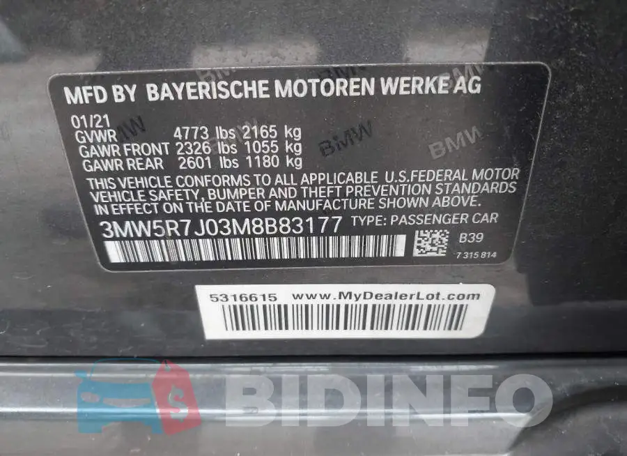 3MW5R7J03M8B83177 Photo# 9