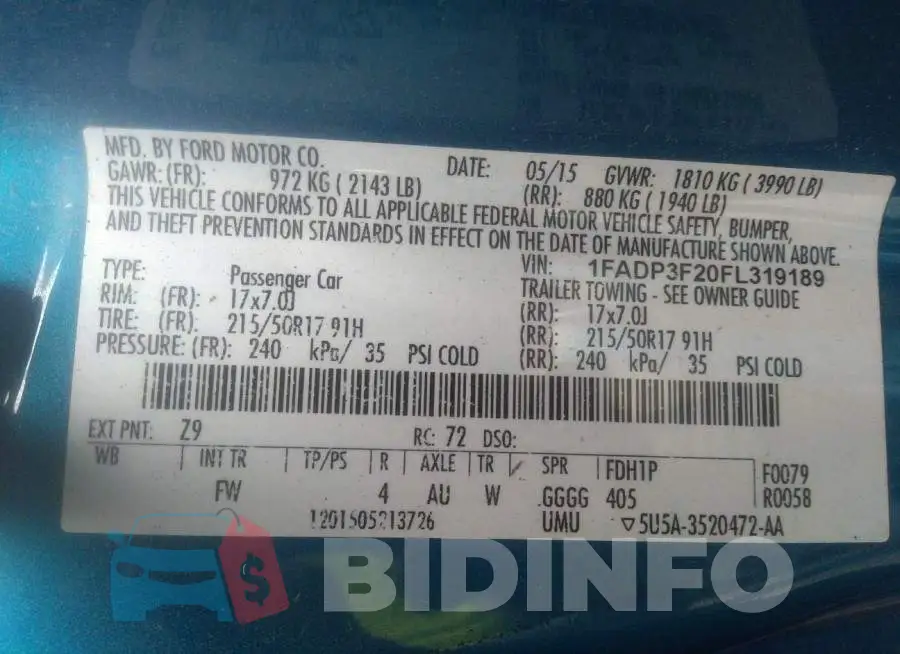 1fadp3f20fl319189 Photo# 9