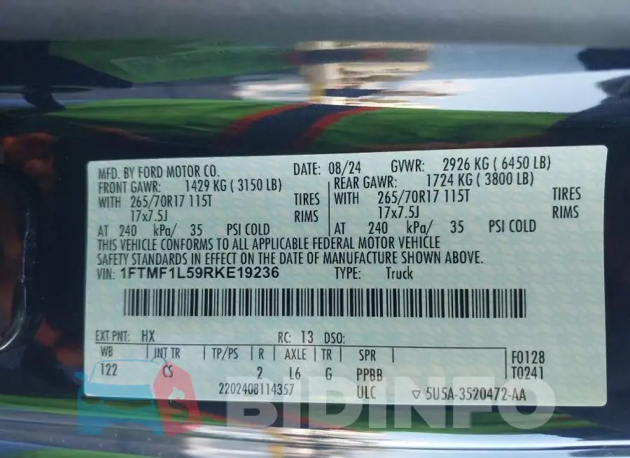 1FTMF1L59RKE19236 Photo# 9