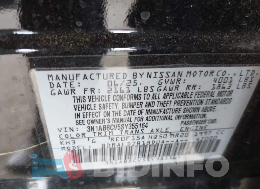 3N1AB8CV5SY355164 Photo# 9