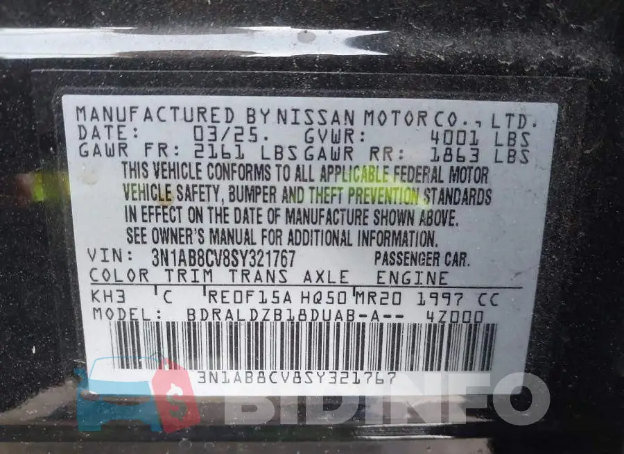 3N1AB8CV8SY321767 Photo# 9