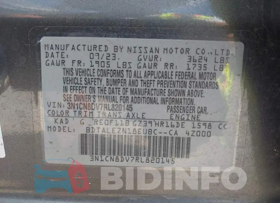 3N1CN8DV7RL820145 Photo# 9