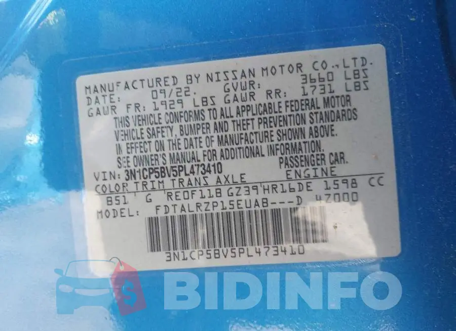 3N1CP5BV5PL473410 Photo# 9