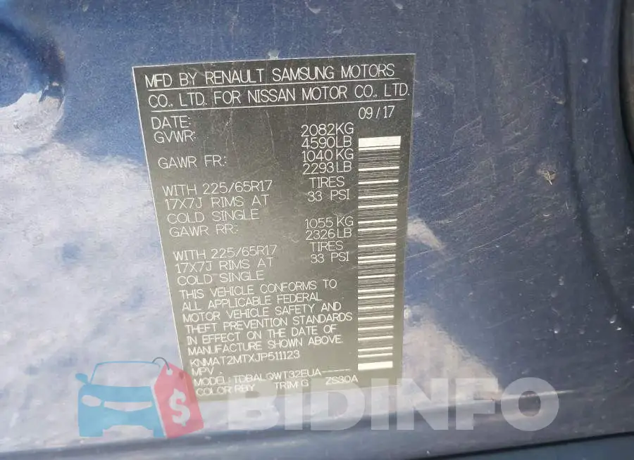 KNMAT2MTXJP511123 Photo# 9