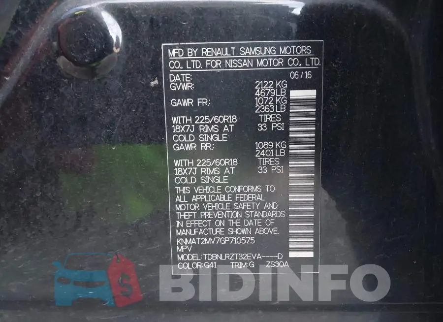 KNMAT2MV7GP710575 Photo# 9