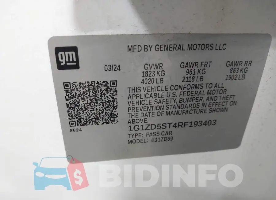 1G1ZD5ST4RF193403 Photo# 9