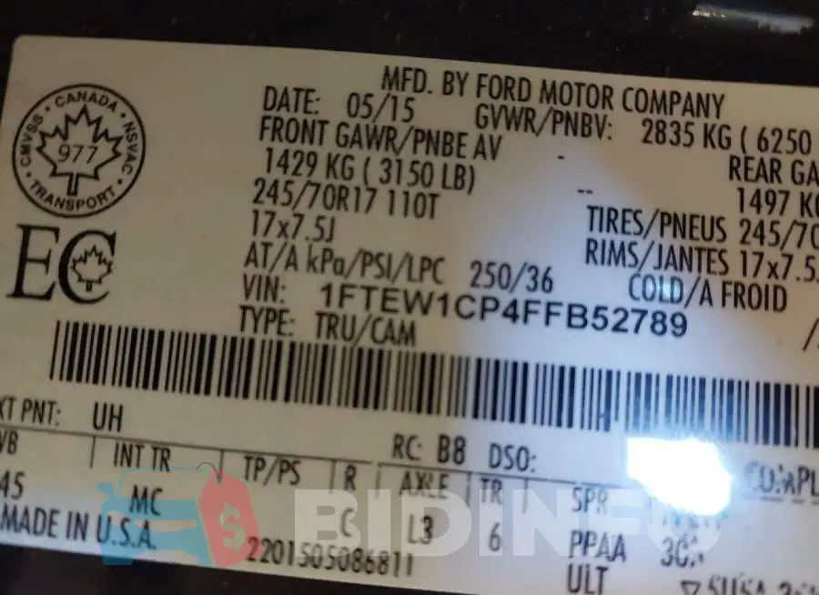 1FTEW1CP4FFB52789 Photo# 9