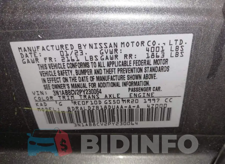 3N1AB8CV2PY230064 Photo# 9