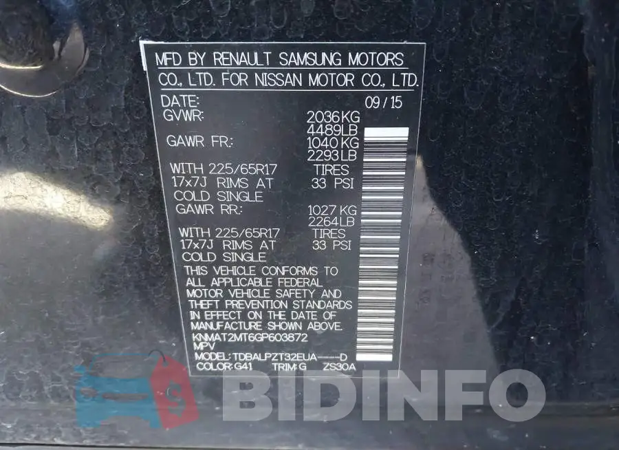 KNMAT2MT6GP603872 Photo# 9